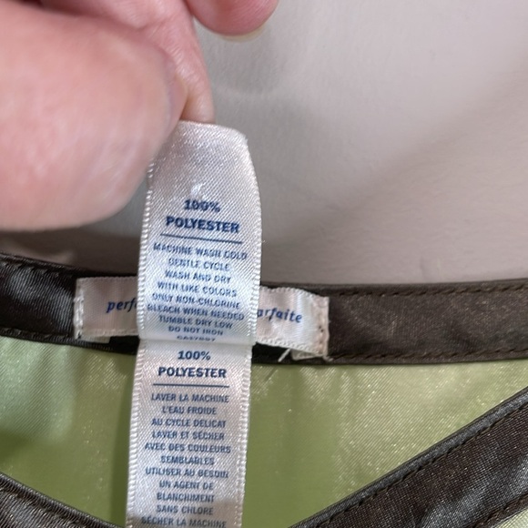 Vintage Y2K Old Navy Satin Camisole Top Lime/Olive Green Perfect Fit L - Picture 6 of 10